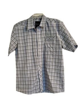Civil Society Blue & Gray Plaid Button-Down Shirt Men’s XL Cotton